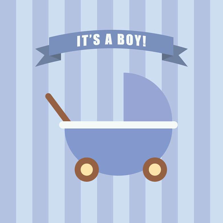 It's A Boy! Vector Illustration 780x780 It's A Boy! Vector Illustration