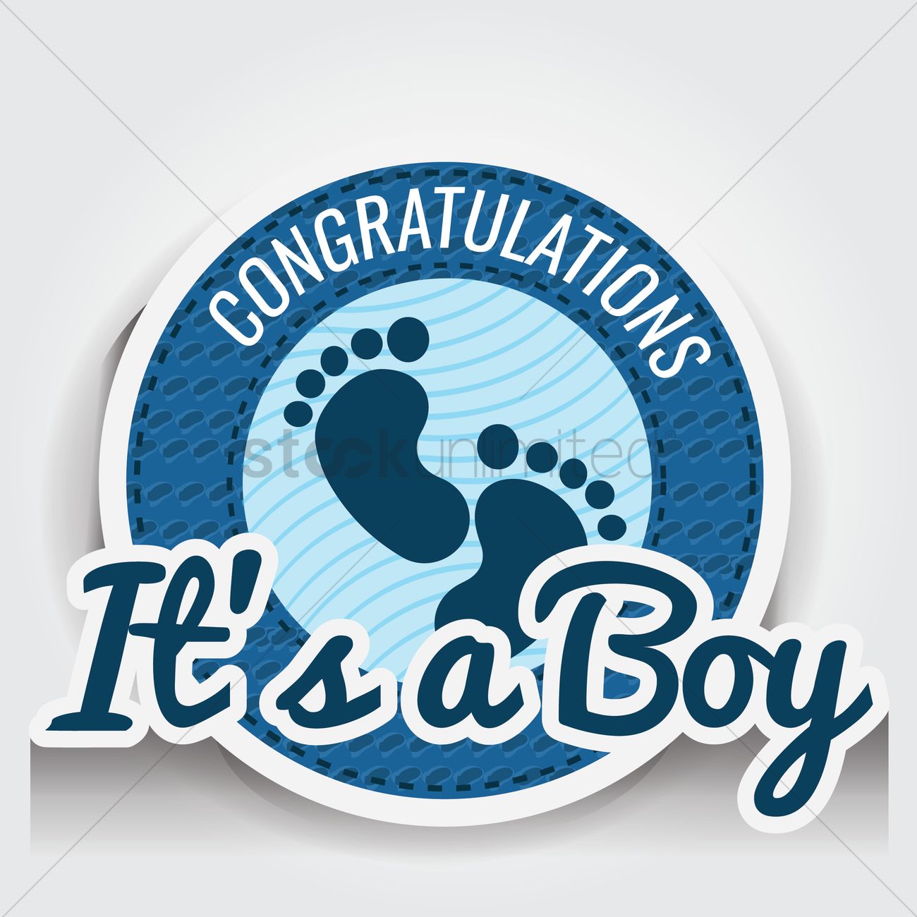 It's A Boy Label Vector Image 1300x1300 It's A Boy Label Vector Image