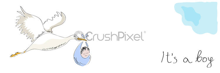 Stork Carrying A Baby New Birth Announcement Its A Boy Vector 749x250 Stork Carrying A Baby New Birth Announcement Its A Boy Vector