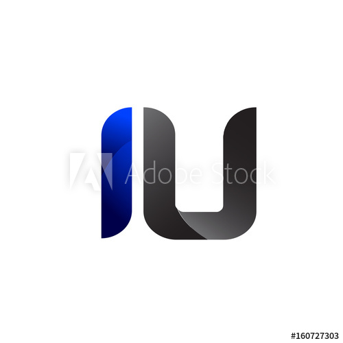 500x500 Modern Simple Initial Logo Vector Blue Grey Iu