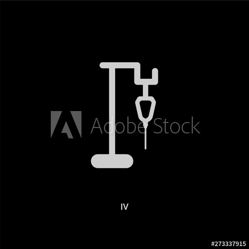 White Iv Vector Icon On Black Background Modern Flat Iv 500x500 White Iv Vector Icon On Black Background Modern Flat Iv