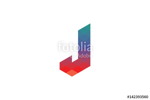 500x334 Media Creative Studio Letter J Logo Vector Stock Image