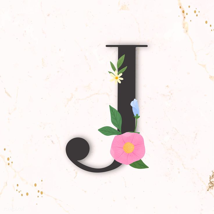 736x736 Vector Flower Elegant Floral Letter J Vector Premium Image