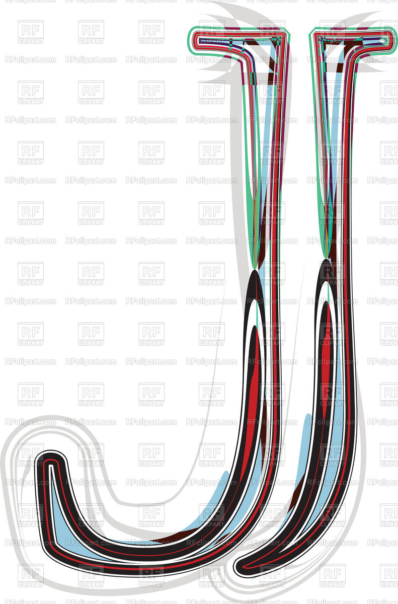 791x1200 Color Rough Font Illustration Letter J Vector Image Of Fonts