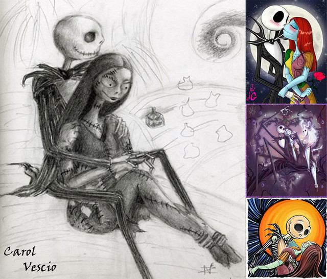 640x546 Jack And Sally K Vector