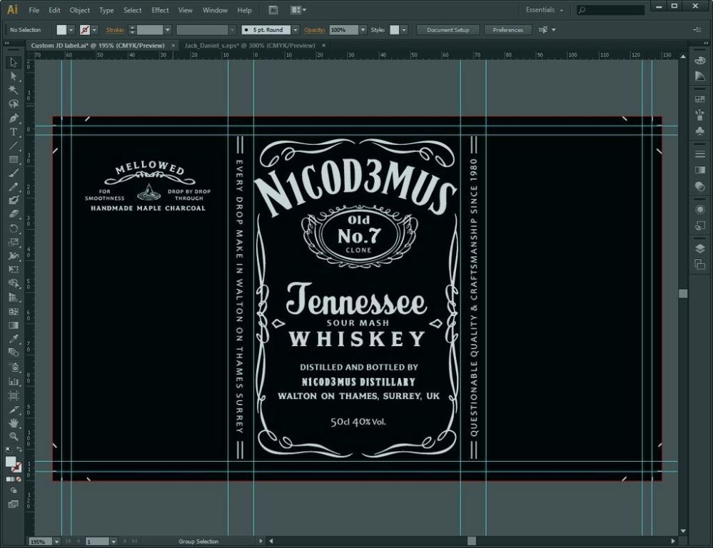 Blank Jack Daniels Label Template