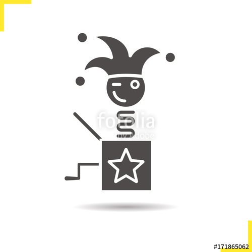 500x500 Jack In The Box Glyph Icon Stock Image And Royalty Free Vector