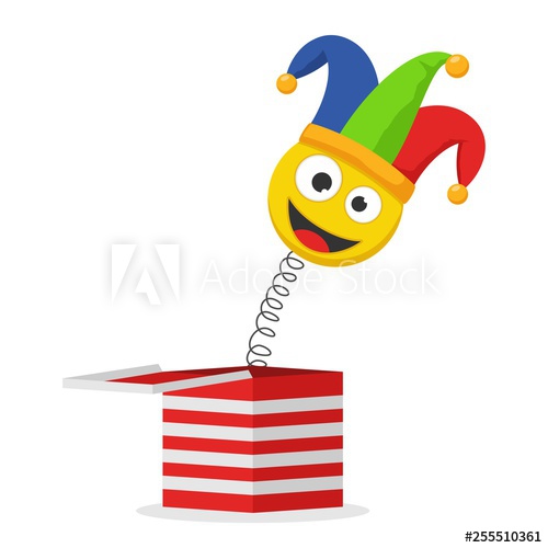 500x500 Jack In The Box Toy Isolated On White Background Jester Hat