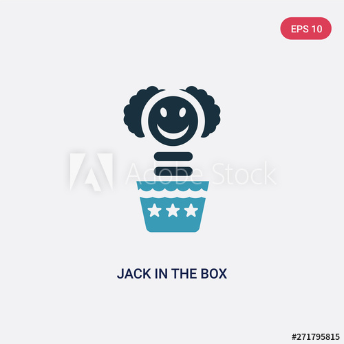 500x500 Two Color Jack In The Box Vector Icon From Valentines Day Concept