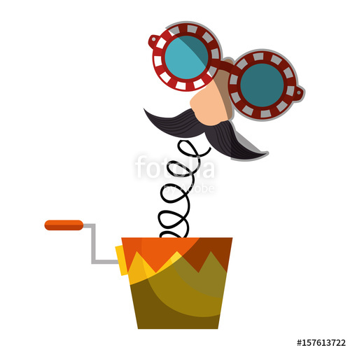 500x500 Jack In The Box Icon Vector Illustration Graphic Design Stock