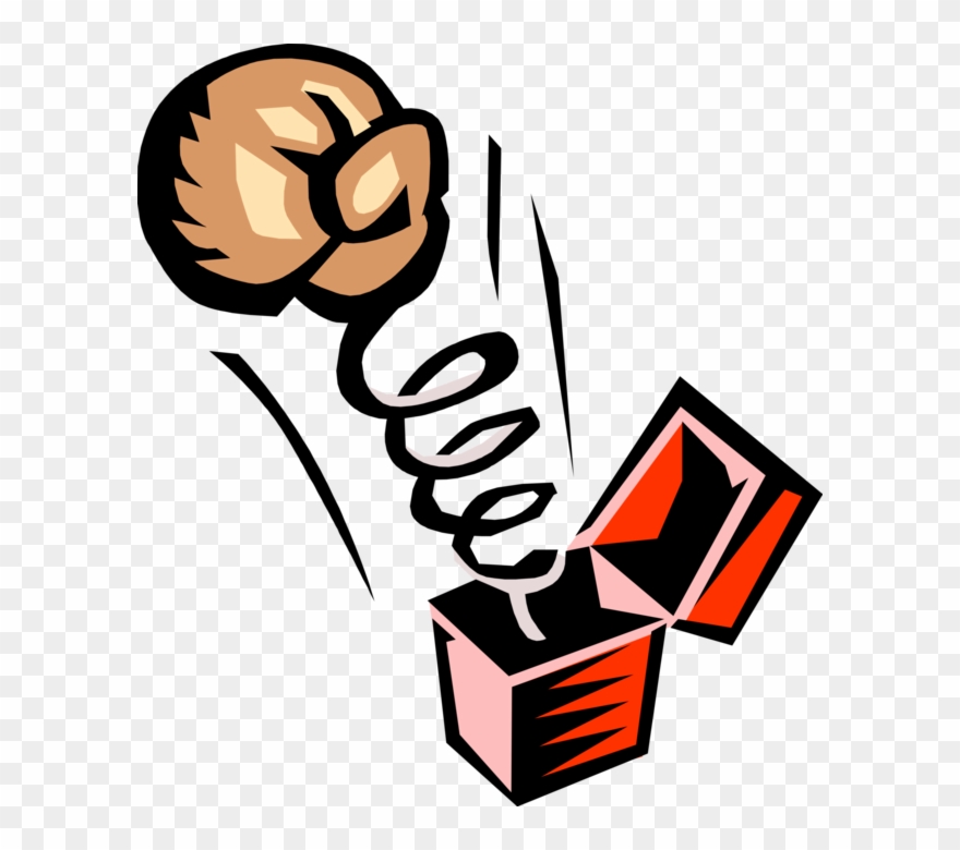 880x780 Vector Illustration Of Jack In The Box Boxing Glove Clipart