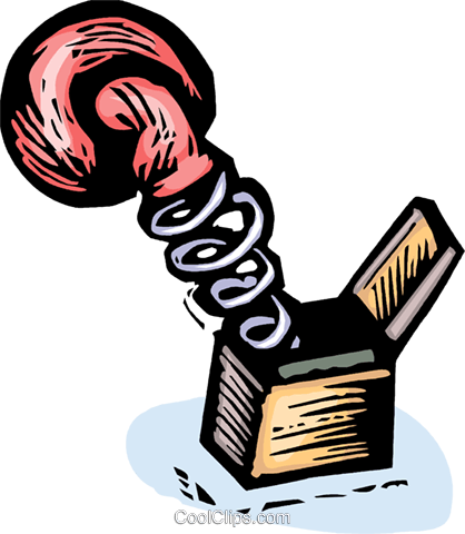 418x480 Boxing Glove Jack In The Box Royalty Free Vector Clip Art