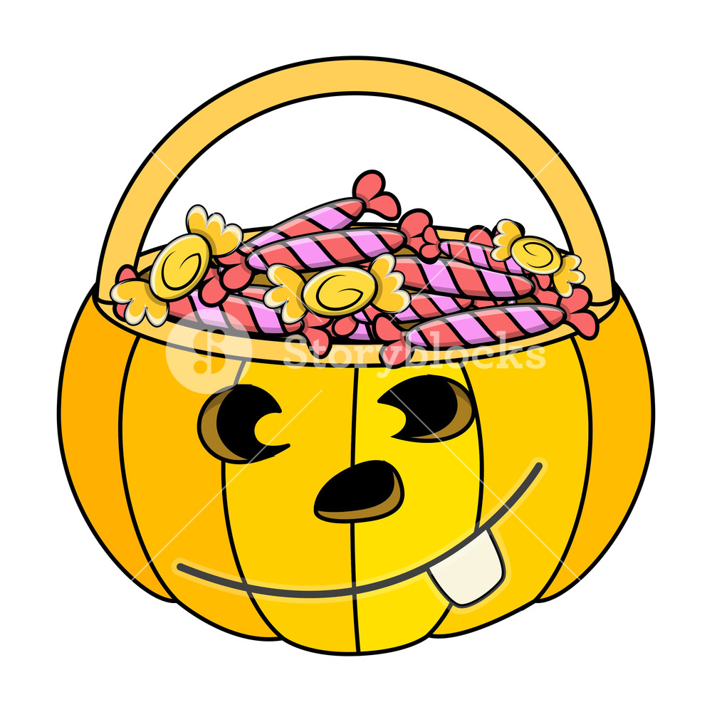 Jack O' Lantern Container Full Of Candies 1000x1000 Jack O' Lantern Container Full Of Candies