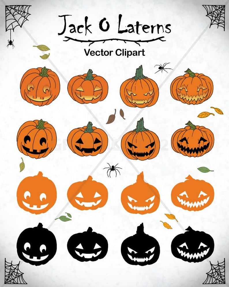 Spooky Jack O Lantern Vector Clipart Scrapbook Crafts Etsy 794x993 Spooky Jack O Lantern Vector Clipart Scrapbook Crafts Etsy
