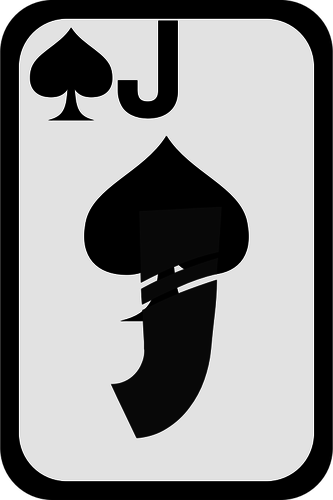 333x500 Jack Of Spades Funky Playing Card Vector Clip Art