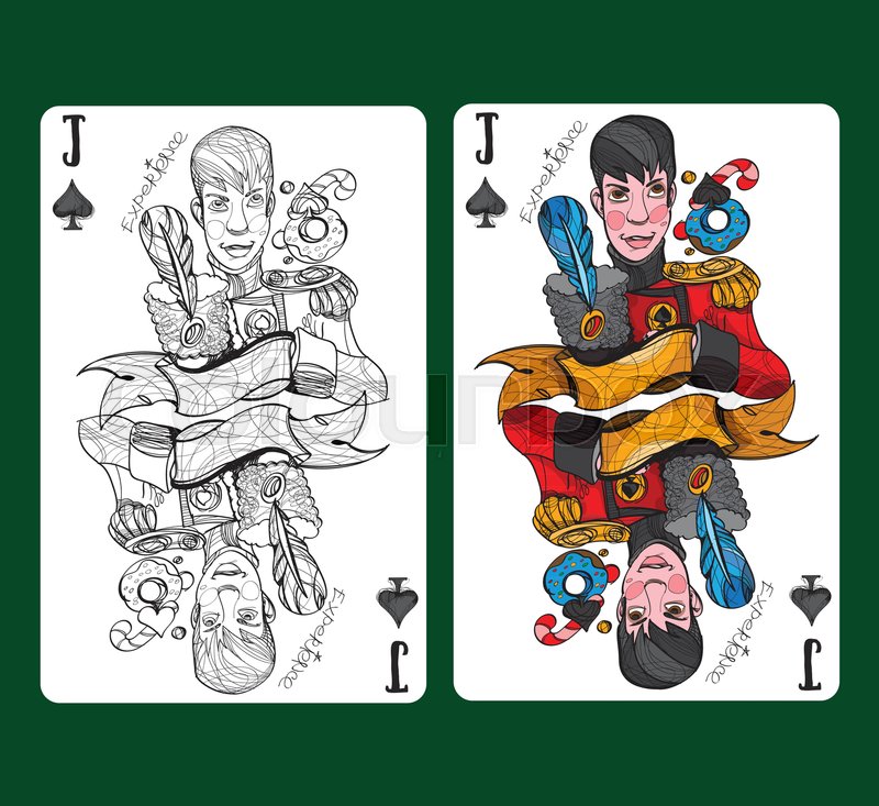 800x733 Jack Of Spades Playing Card Symbol Stock Vector Colourbox