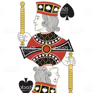 300x300 Vector Western Clip Art Of A Hand Of Black Cards Showing A Jack