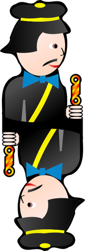 170x500 Double Jack Of Spades Cartoon Vector Image