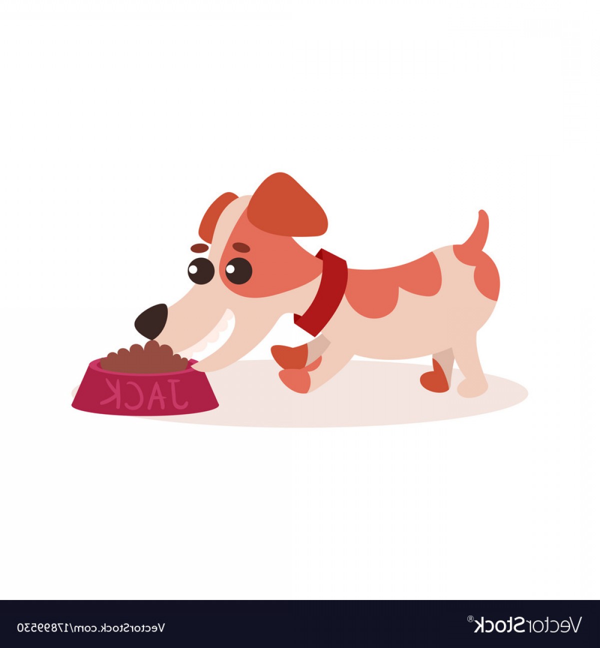 1200x1296 Jack Russell Terrier Character Eating Dog Food Out Vector Newwaysys