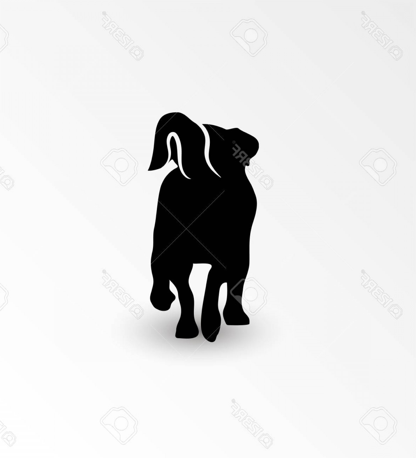 1416x1560 Photostock Vector Silhouette Of Back Side Of Walking Dog Jack