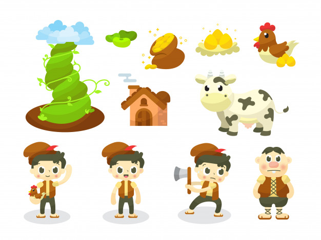 626x469 Jack And The Beanstalk Children Book Illustration Vector Premium