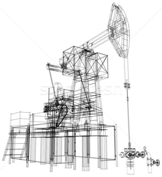550x600 Oil Pump Jack Vector Rendering Of Vector Illustration Kirill