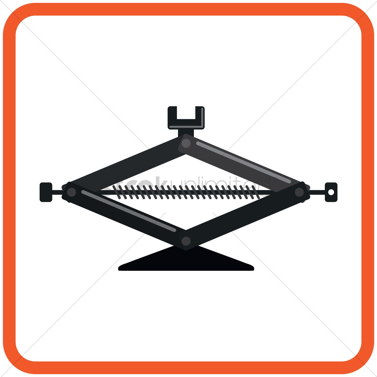 1300x1300 Scissor Car Jack Vector Image