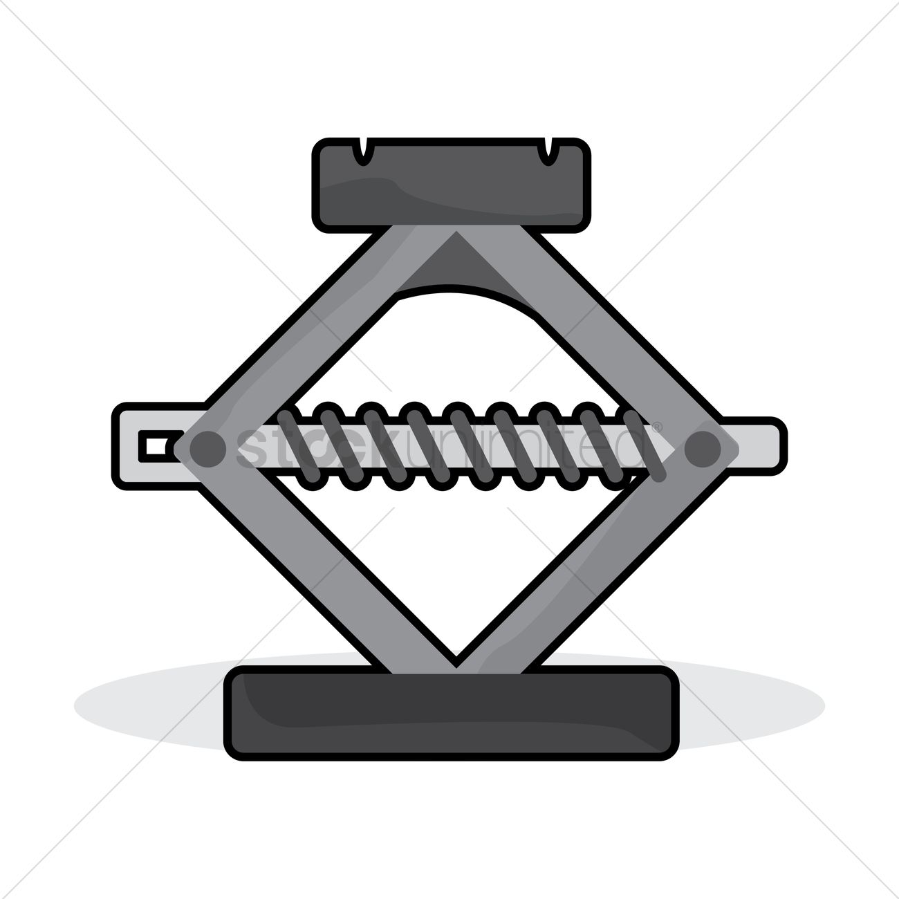 1300x1300 Free Scissors Car Jack Vector Image
