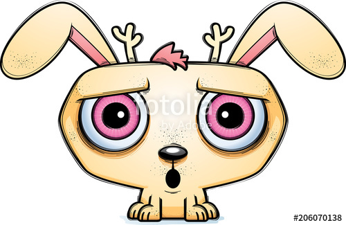 500x325 Surprised Little Cartoon Jackalope Stock Image And Royalty Free
