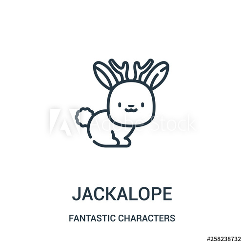 500x500 Jackalope Icon Vector From Fantastic Characters Collection Thin