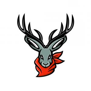 300x300 Antelope Face Glasses Front Vector Illustration Hoodamathrun
