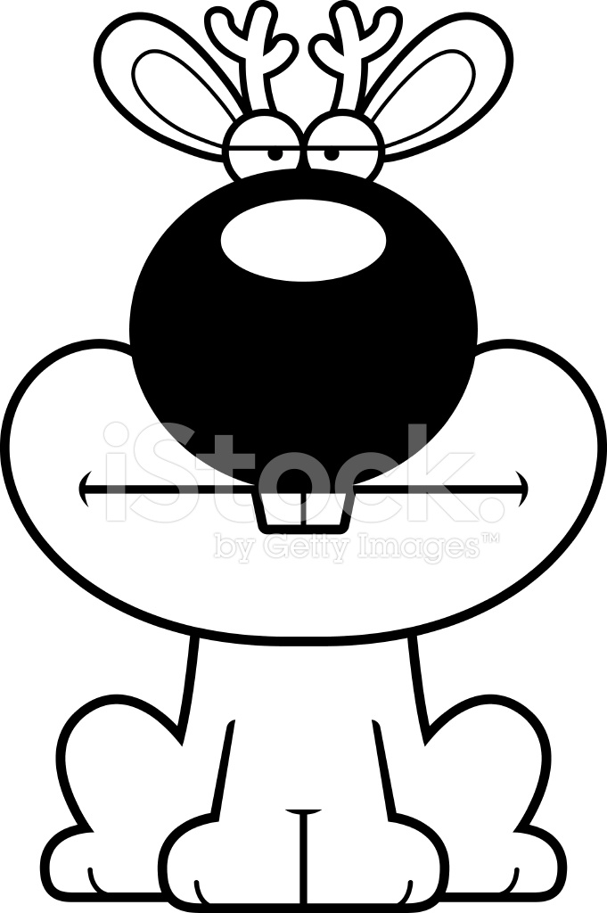 681x1024 Cartoon Jackalope Bored Stock Vector