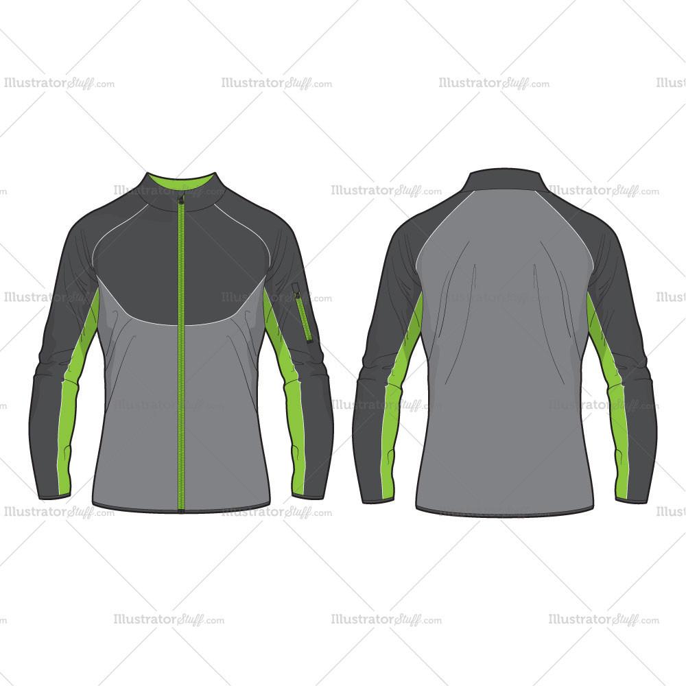 1000x1000 Men Performance Sport Jacket Vector Template Templates For Fashion