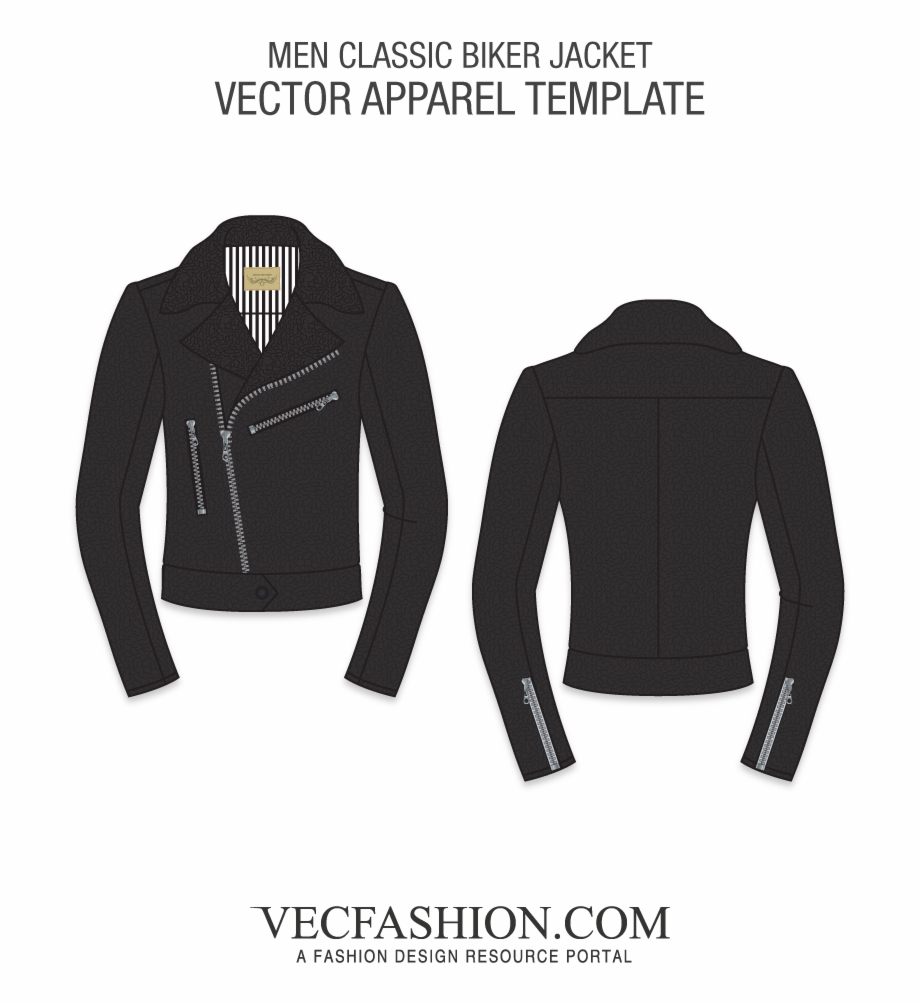 Classic Biker Jacket Template 920x1003 Classic Biker Jacket Template
