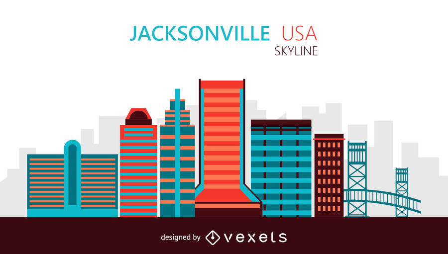 900x511 Jacksonville Skyline Illustration