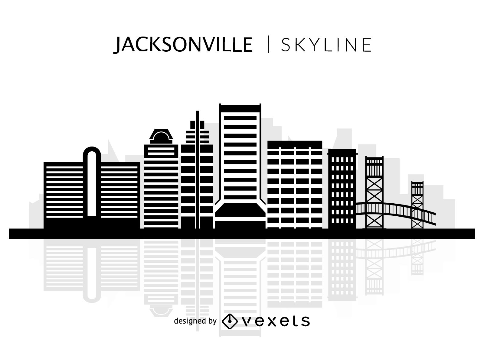 1600x1122 Jacksonville Skyline Silhouette