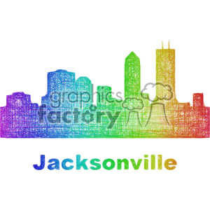 300x300 City Skyline Vector Clipart Usa Jacksonville Clipart Royalty Free