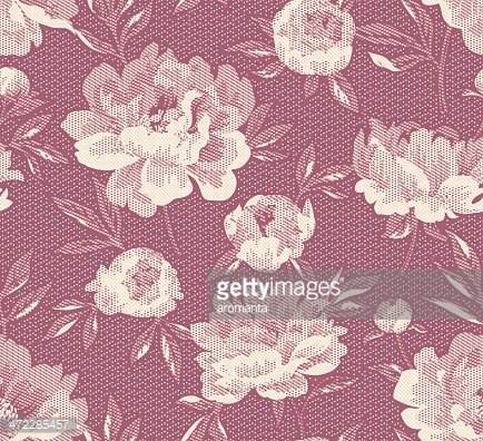 434x396 Vector Jacquard Peony Premium Clipart