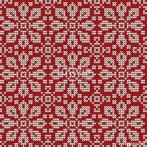 500x500 Vector Seamless Knitted Pattern Ethnic Endless Handmade Ornament