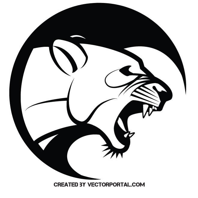 660x660 Jaguar Monochrome Logotype Vector Image Tribal Tattoo Panther