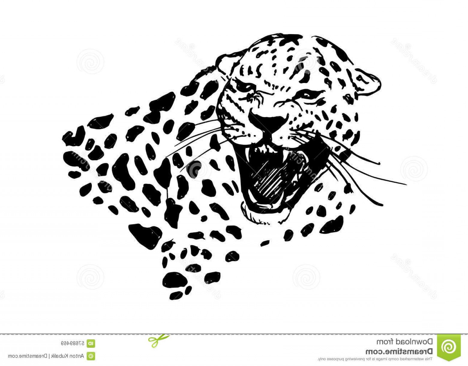 Тату леопард черно белое