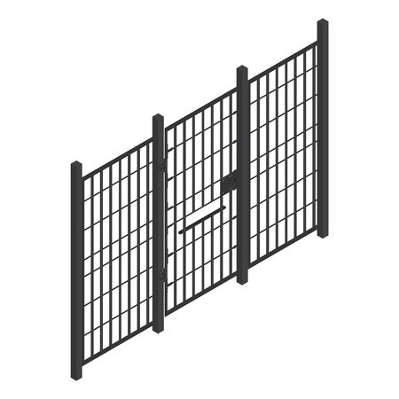 Vector Illustration Isometric Prison Bar Isolated On White 450x450 Vector Illustration Isometric Prison Bar Isolated On White