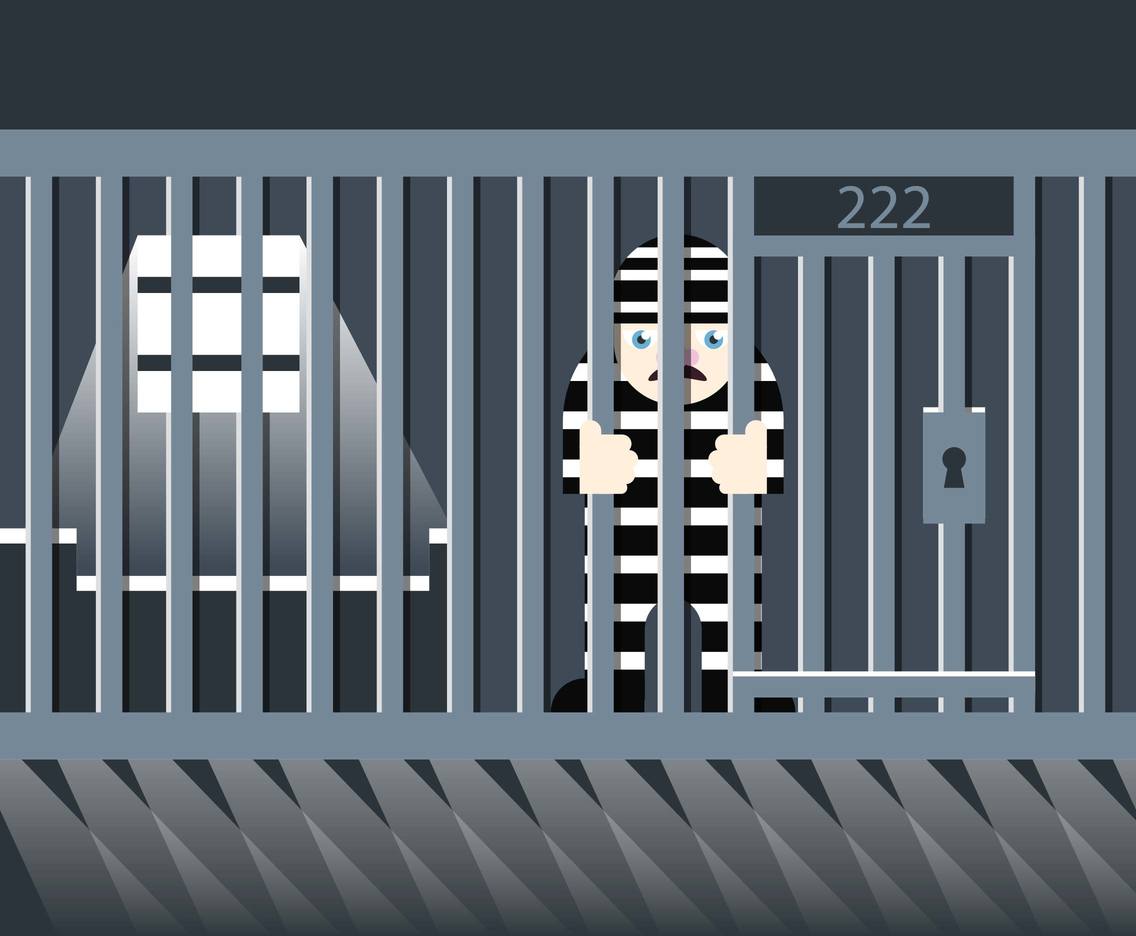 1136x936 Jail Prisoner Illustration Vector Vector Art Graphics