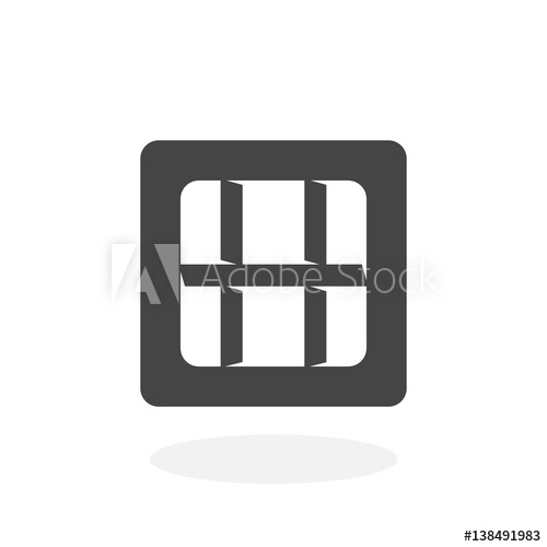 500x500 Prison Icon Jail Vector Logo On White Background