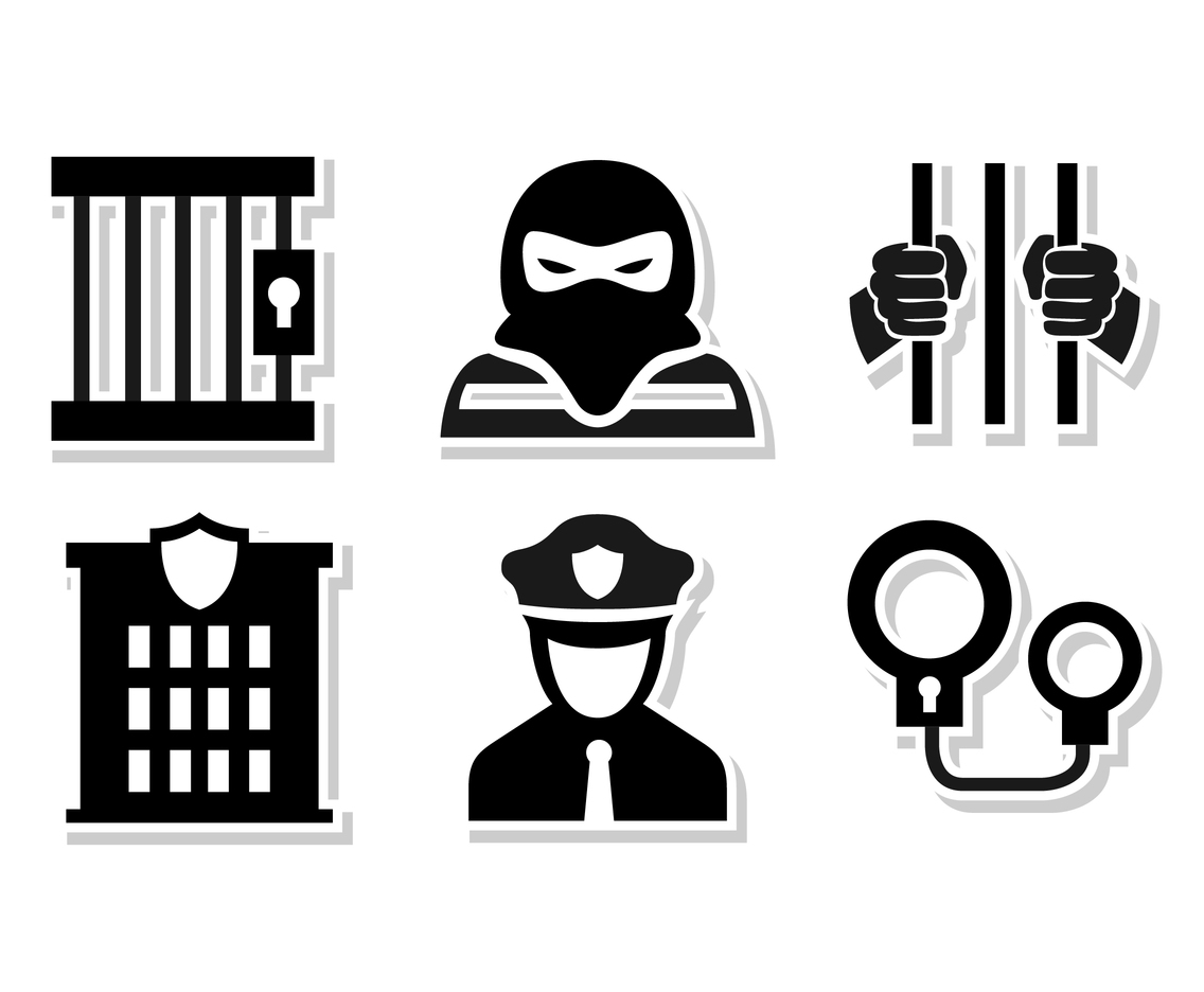 1136x936 Flat Jail Vector Set Vector Art Graphics