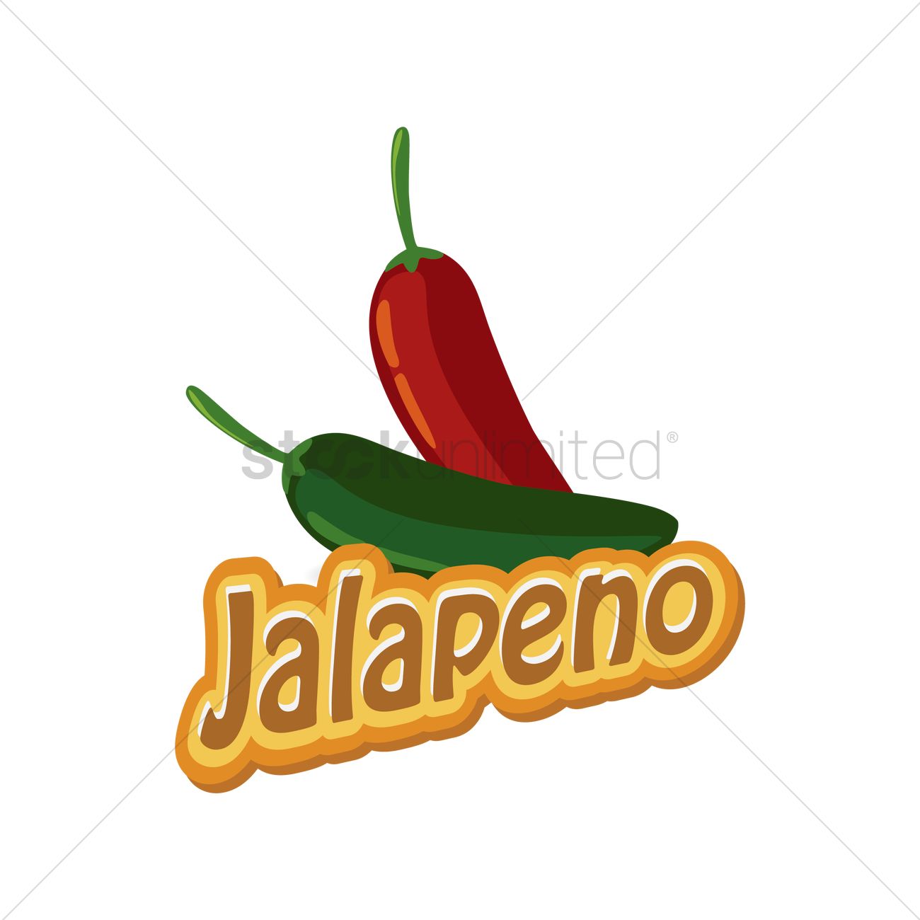 1300x1300 Jalapeno Vector Image