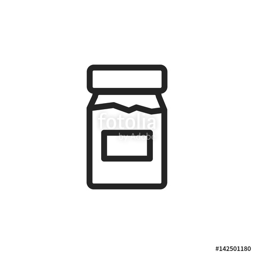 500x500 Jam Jar Vector Icon Stock Image And Royalty Free Vector