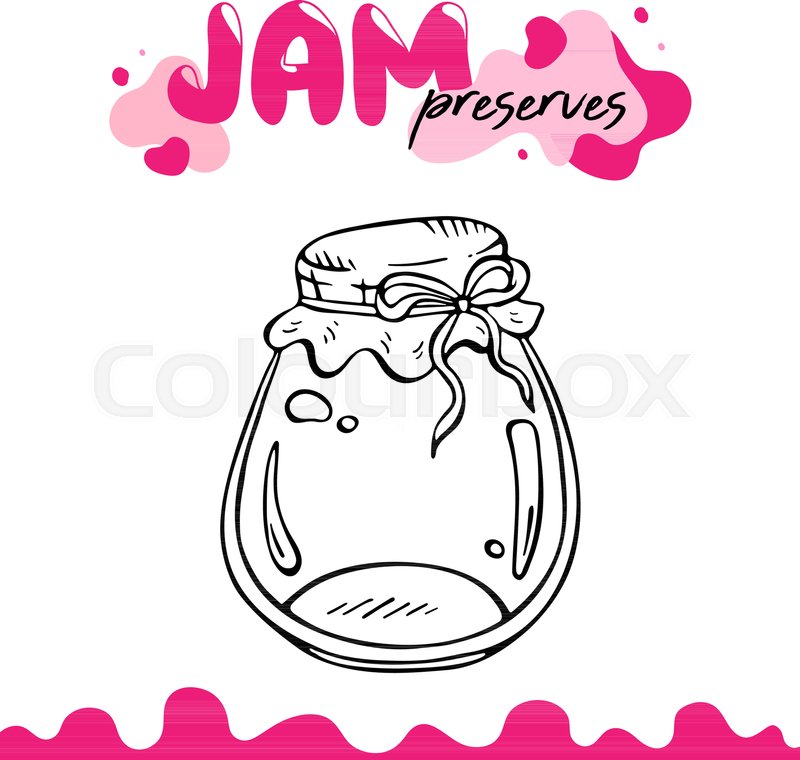 800x760 Preserve Clipart, Jam Jar Vector Stock Vector Colourbox