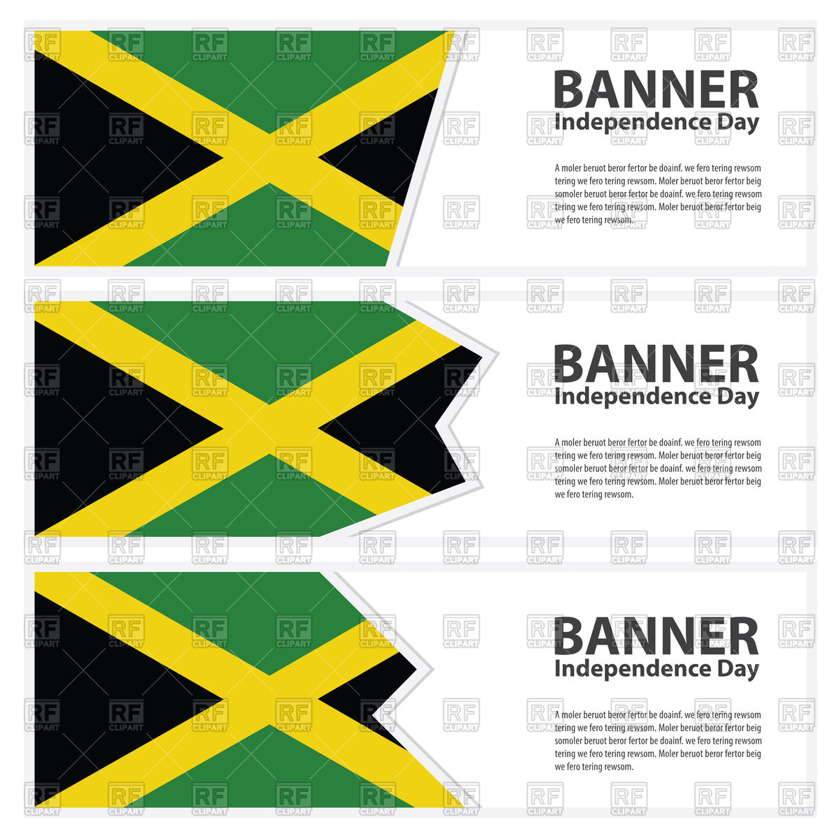 1200x1200 Jamaica Flag Banners Vector Image Of Design Elements Foxive