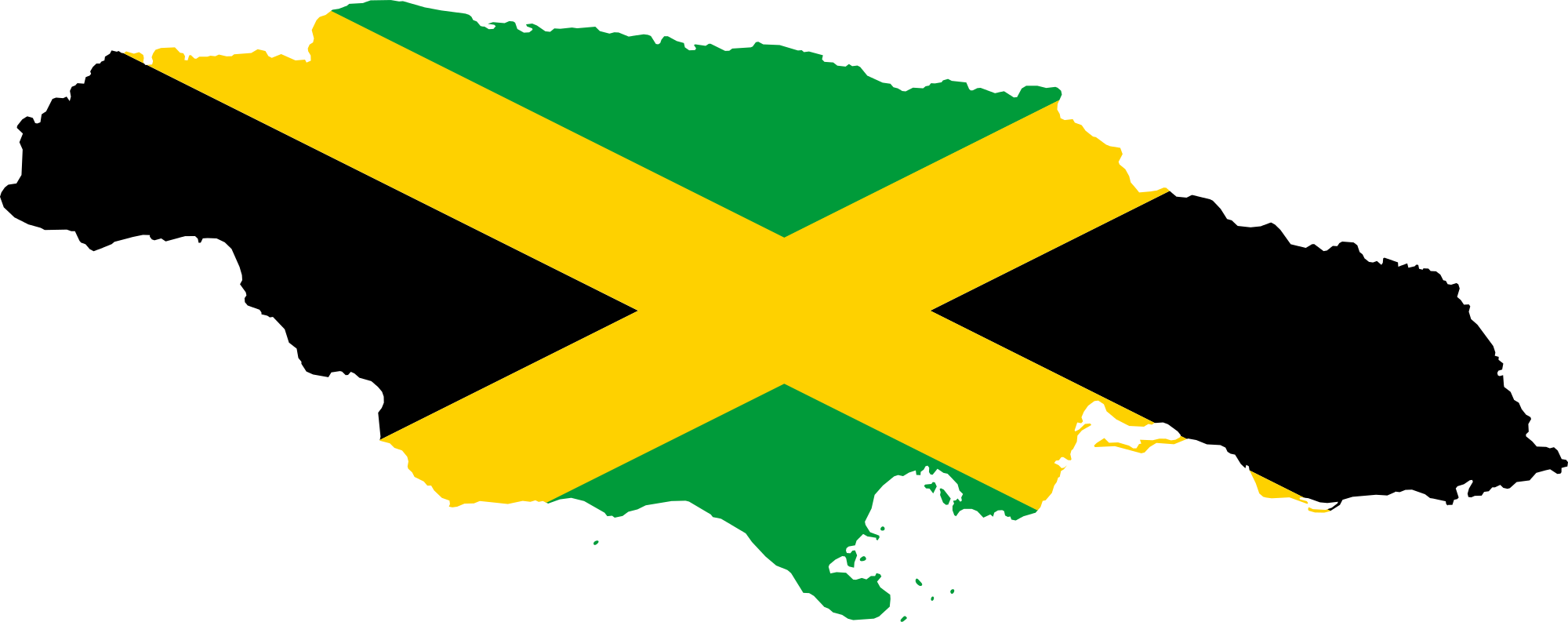 2000x793 Map Of Jamaica Flag Download Them And Print